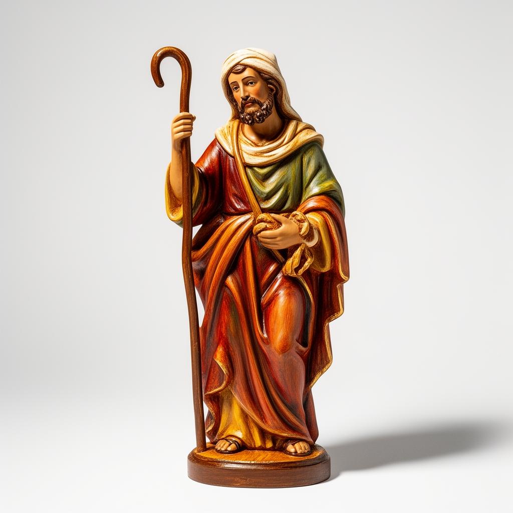 Figura de belén impresa en 3D ya pintada y policromada por un cliente