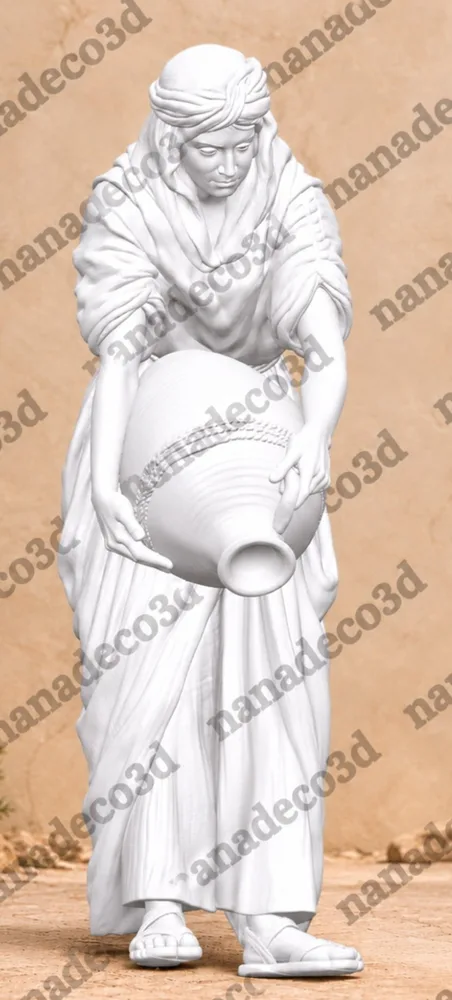 Figura de Aguadora para belén de Nanadeco3D, impresa en 3D y sin pintar