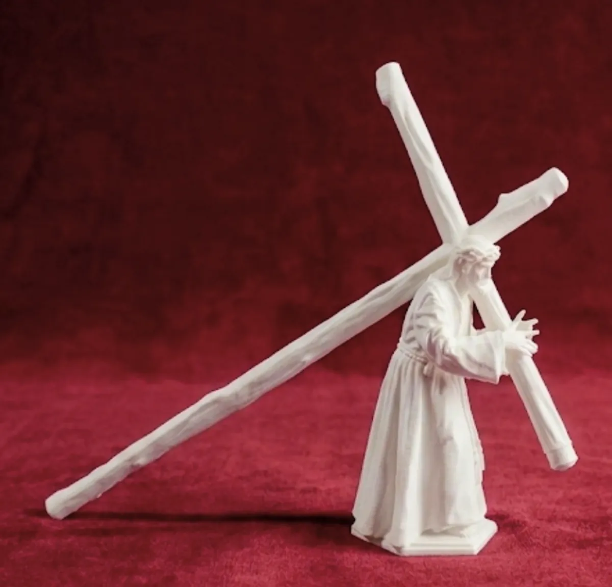 Figura de Cristo de los gitanos Montes de Oca para belén de Nanadeco3D, impresa en 3D y sin pintar