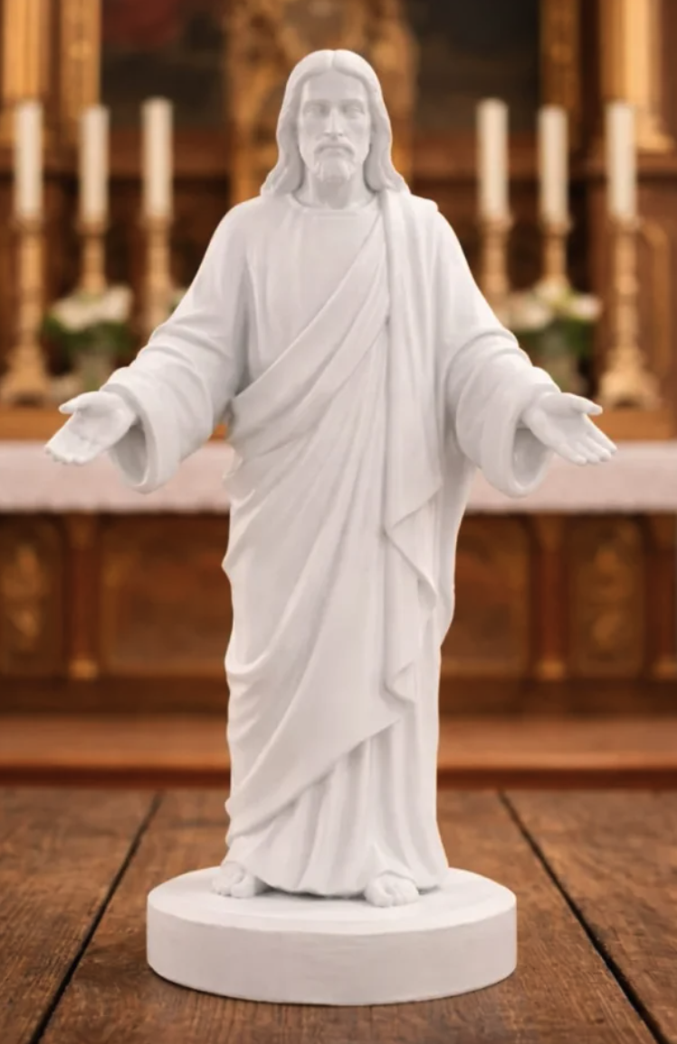 Figura de Jesus Resucitado para belén de Nanadeco3D, impresa en 3D y sin pintar