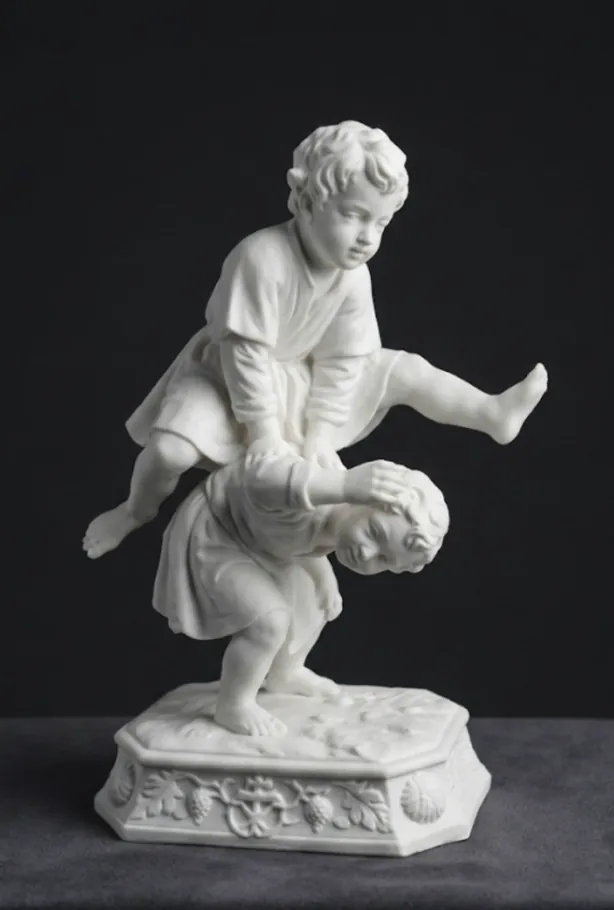 Figura de Jesús y San Juanito Piola Monástico para belén de Nanadeco3D, impresa en 3D y sin pintar