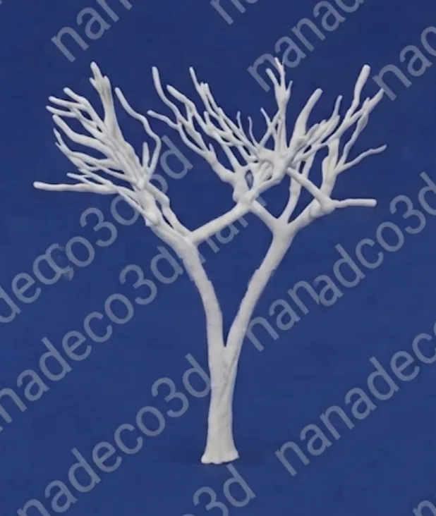 Figura de Tronco de naranjo/limonero doble para belén de Nanadeco3D, impresa en 3D y sin pintar