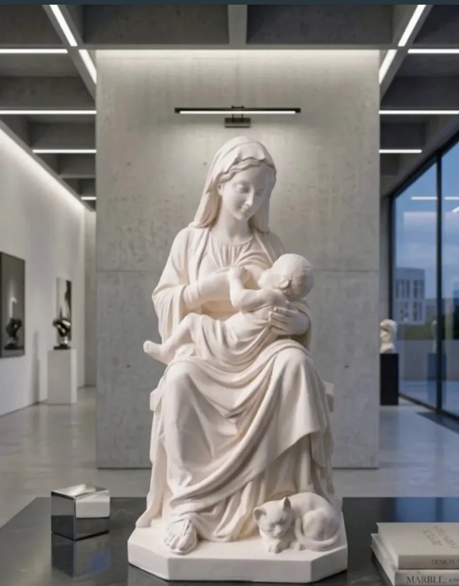 Figura de Virgen lactando para belén de Nanadeco3D, impresa en 3D y sin pintar